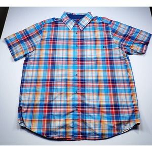 Marmot Plaid Button Down Shirt Short Sleeve XXL 2XL Colorful